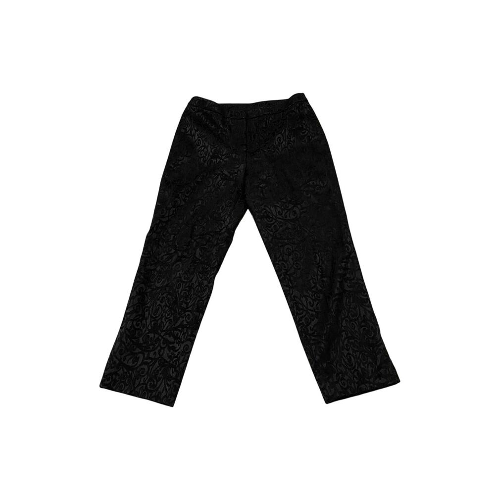 Jones New York Signature black patterned trousers pants size 10
